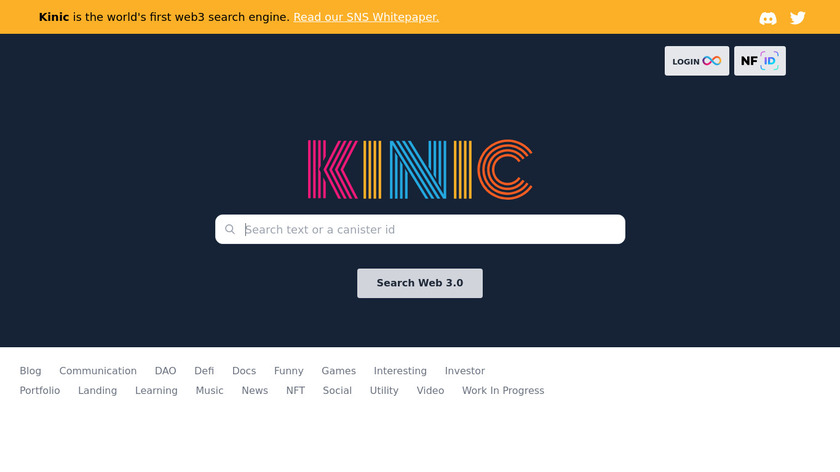 Kinic Landing Page