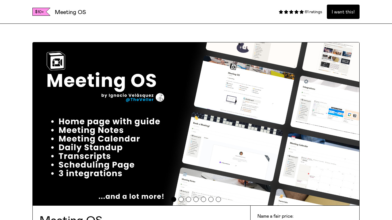 Meeting OS Landing page