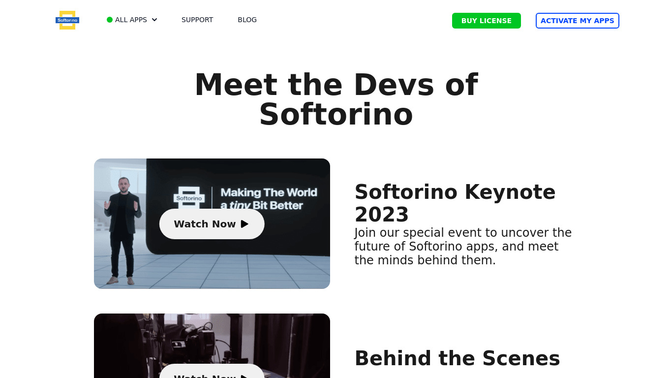 Softorino 💻📲 Landing page