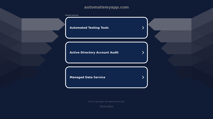 AutomateMyApp Landing Page
