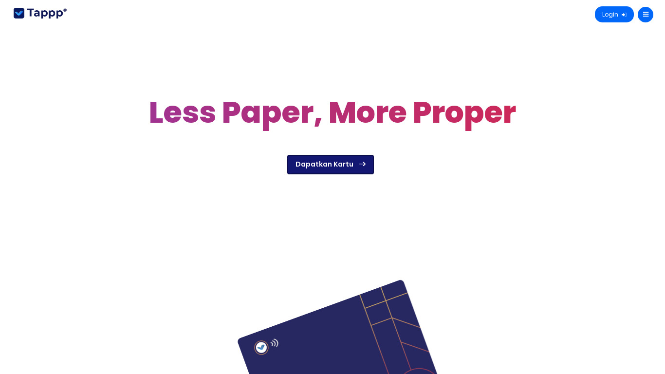 Tappp.link Landing page