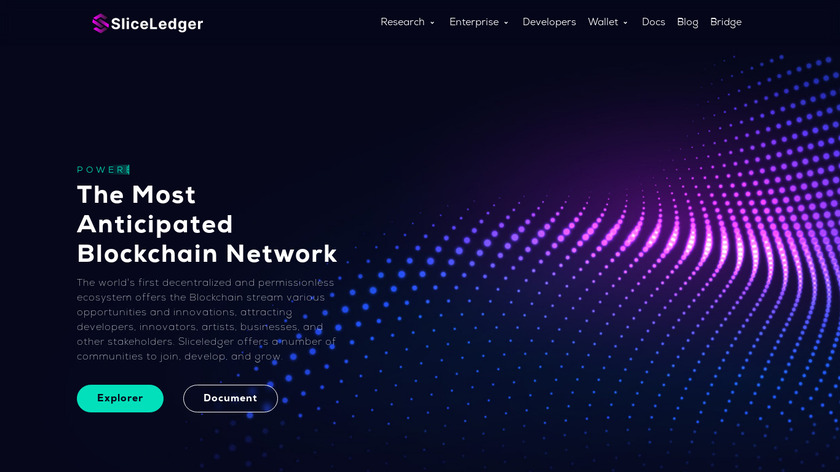 SliceLedger.io Landing Page