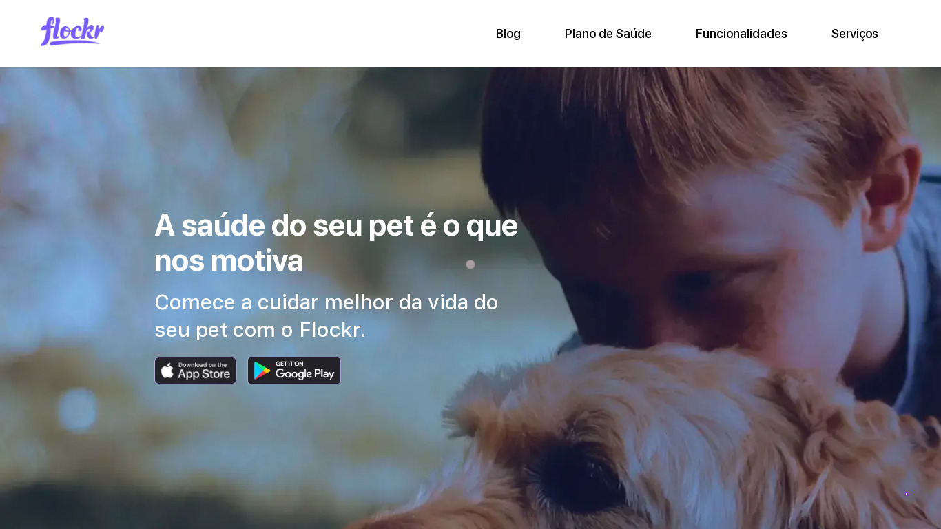 Flockr Social Landing page