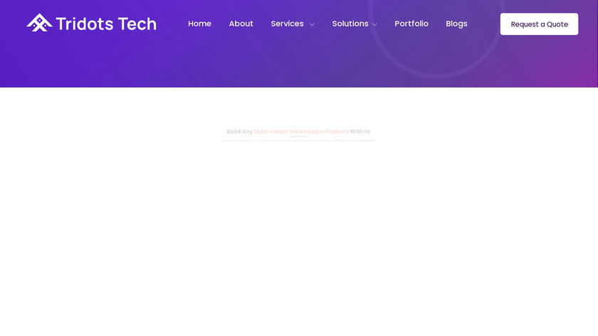 Tridots Tech Multi Vendor Marketplace Landing Page