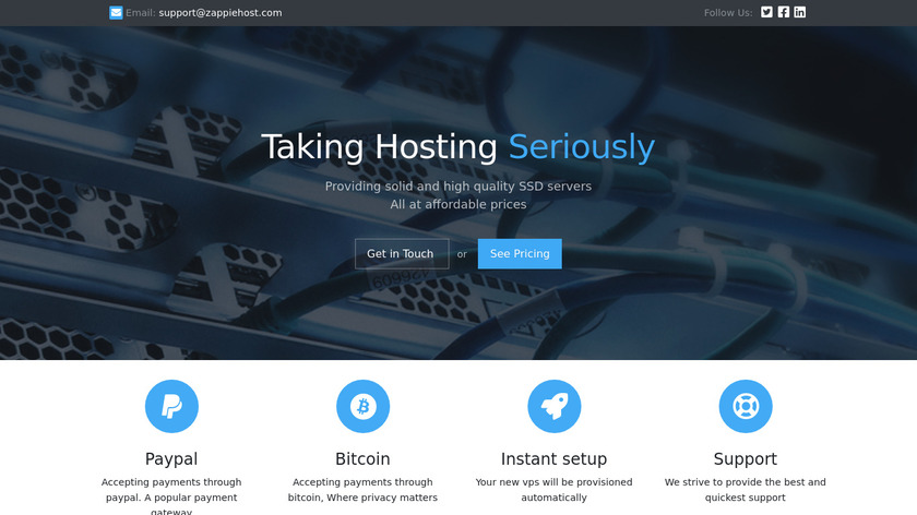 Zappie Host Landing Page