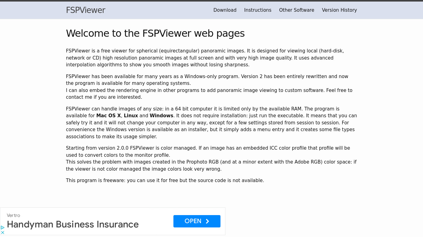 FSPViewer Landing page