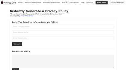 Instant Privacy Policy Generator image