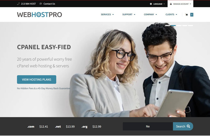 Web Host Pro Landing Page