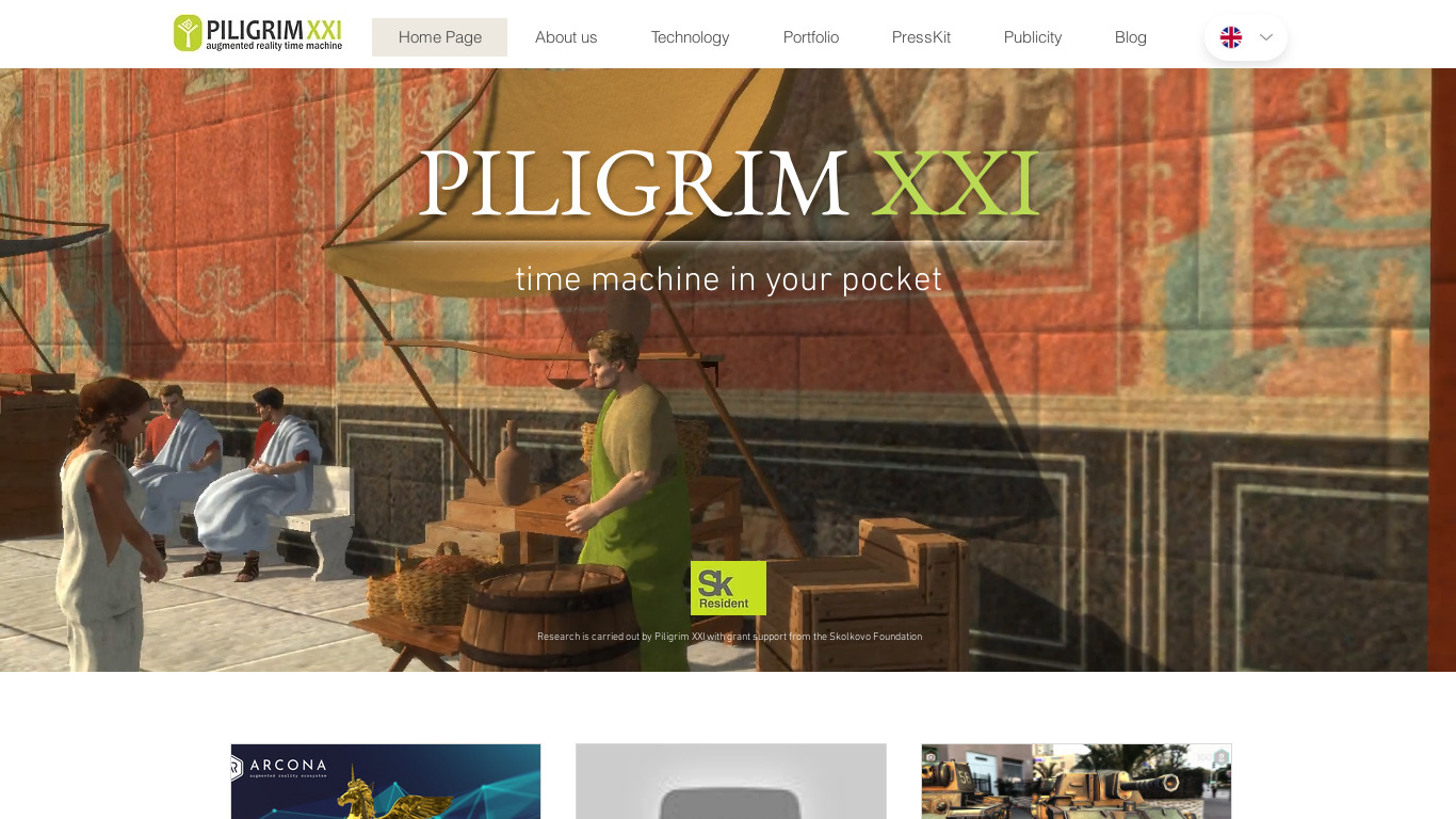 Piligrim XXI Landing page