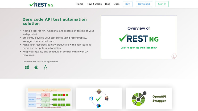 vREST Landing Page