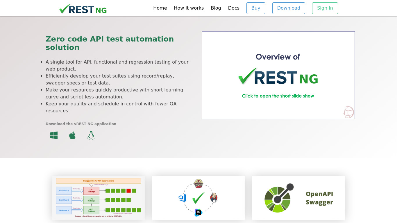 vREST Landing page