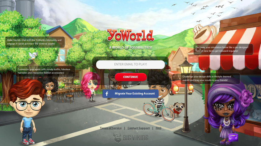 YoWorld (Yoville) Landing Page