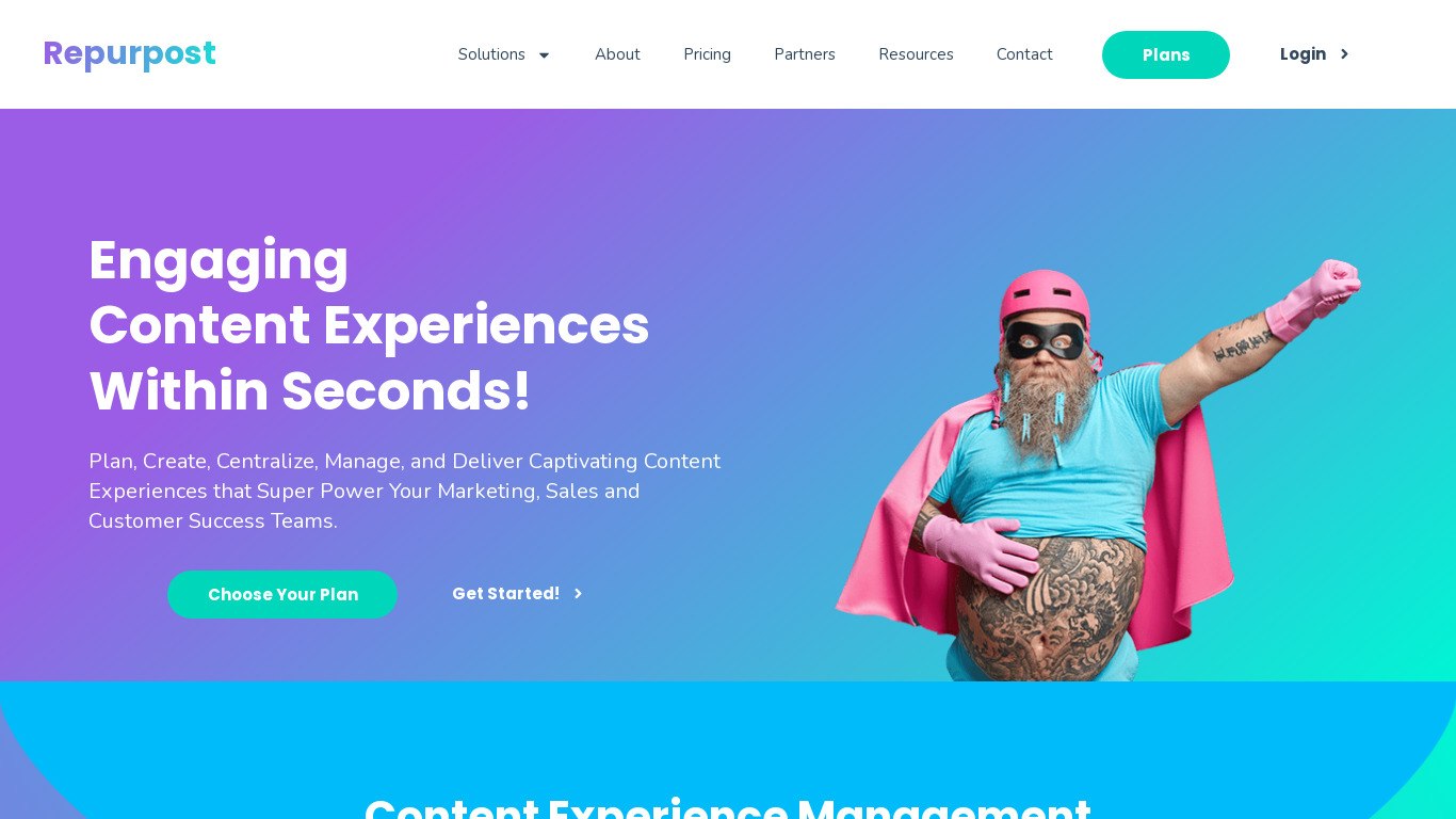 Repurpost Landing page