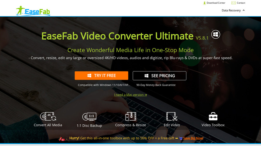 EaseFab Video Converter Ultimate Landing Page