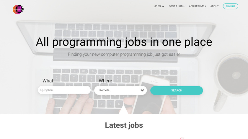 CodingJobBoard.com Landing Page