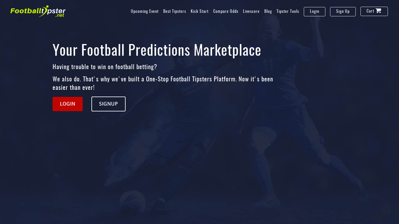 Footballtipster.net Landing page