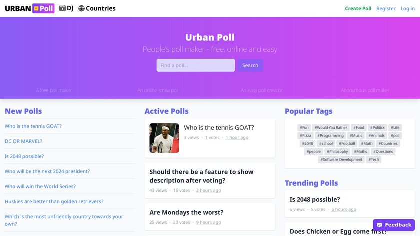 Urban Poll Landing Page