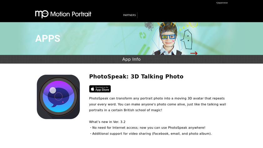 PHOTOSPEAK: 3D TALKING PHOTO Landing Page