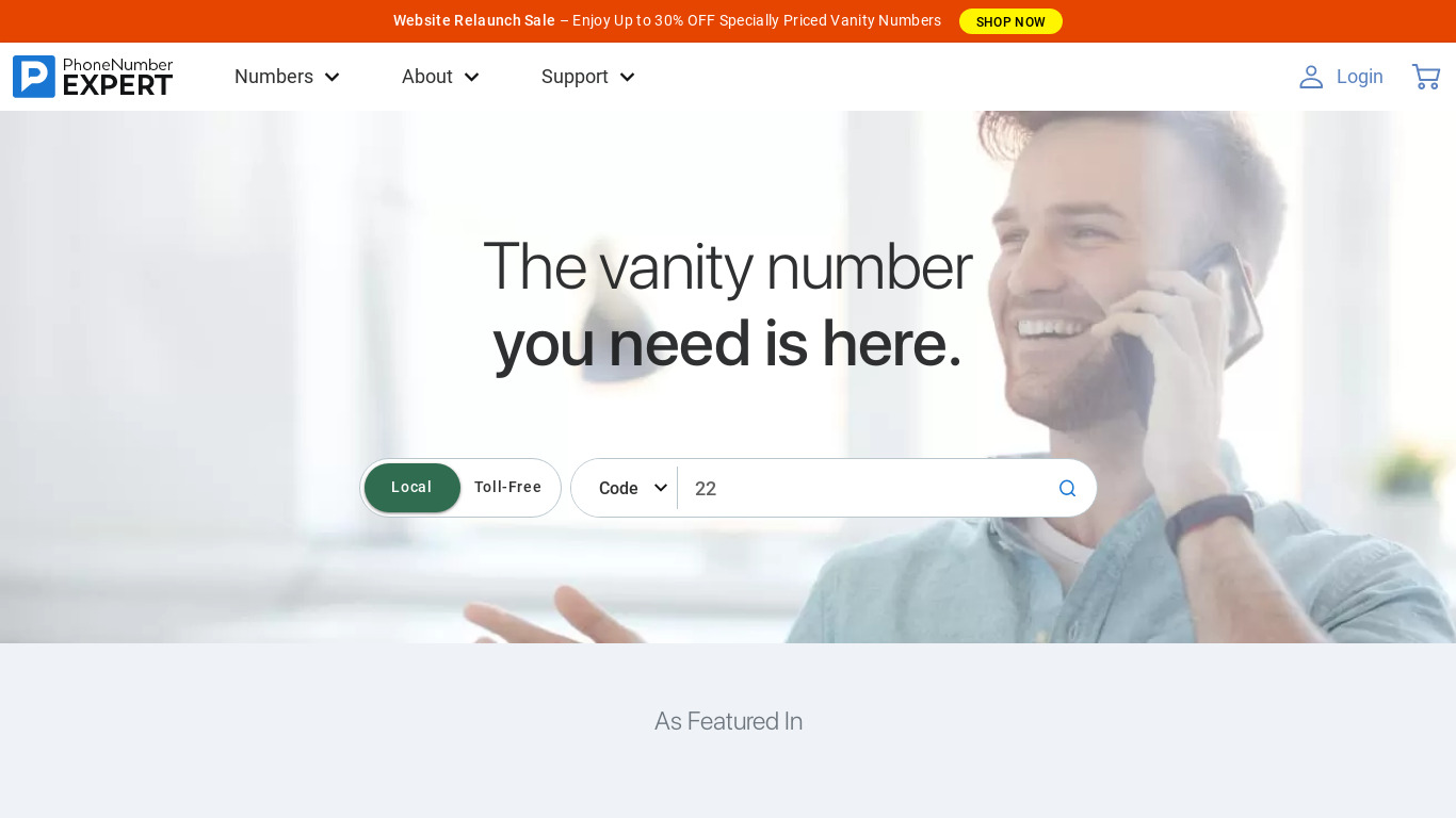 Phone Number Expert Landing page