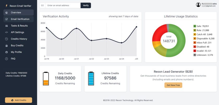 Reoon Email Verifier Landing Page