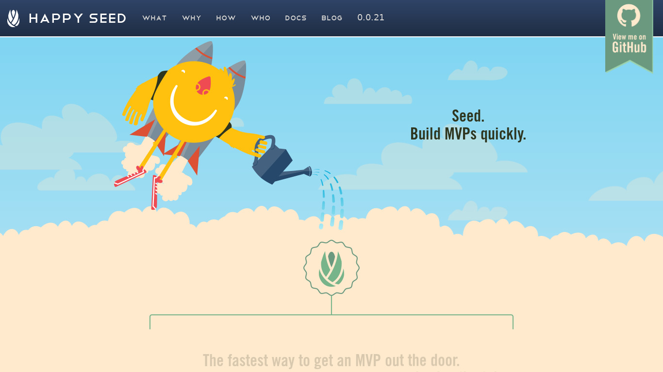 Happy Seed Landing page