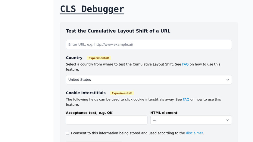 CLS Debugger Landing Page