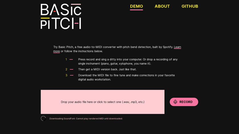 Basic Pitch Landing Page