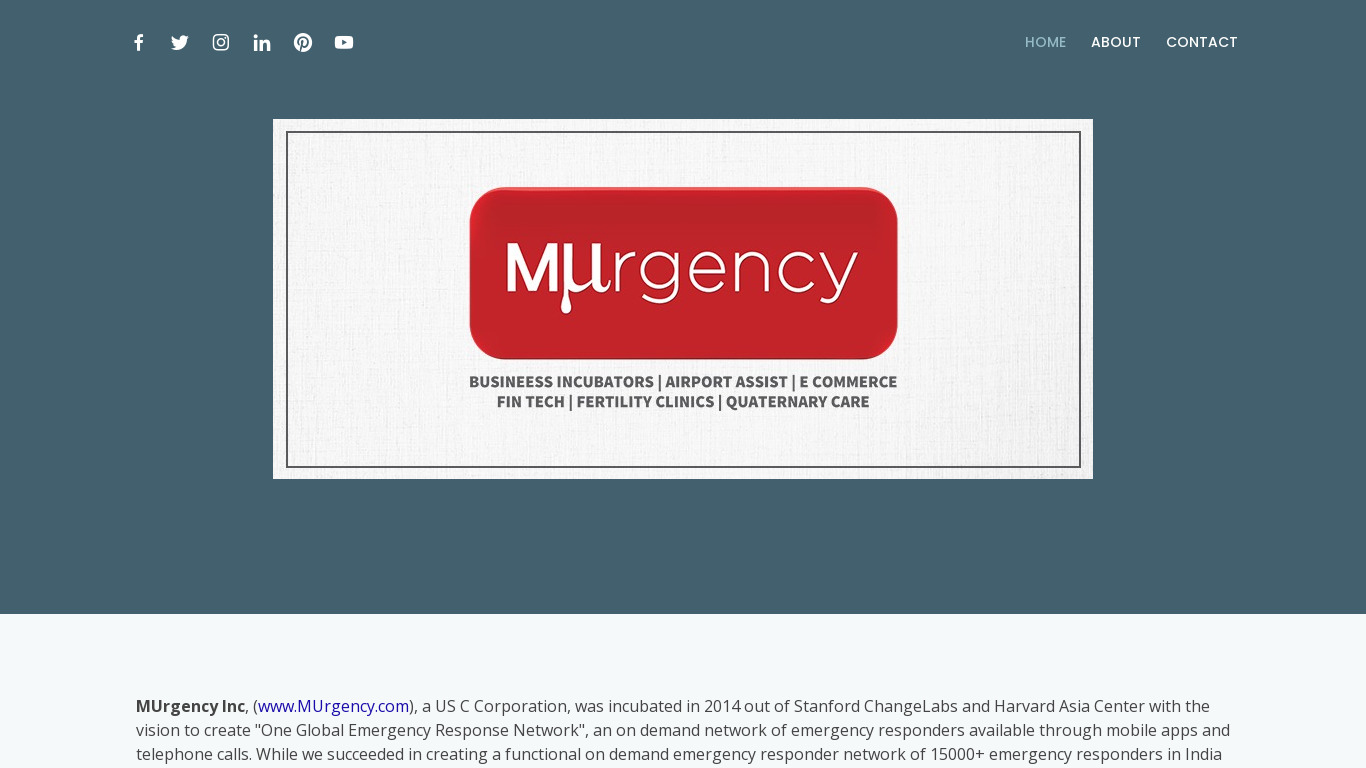 MUrgency Landing page