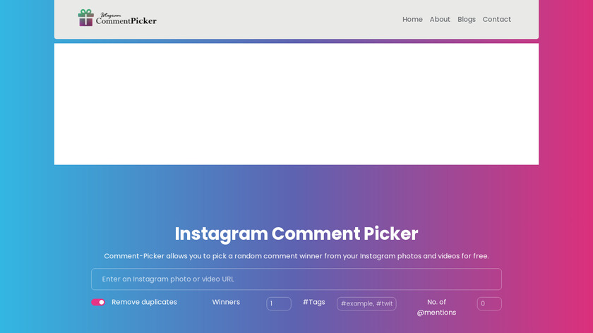 Comment Picker Landing Page