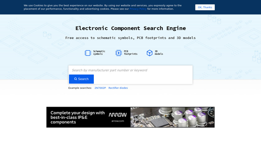 Component Search Engine Landing Page