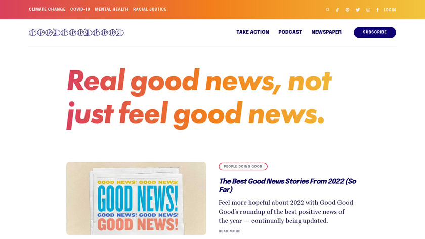 Good Good Good Landing Page