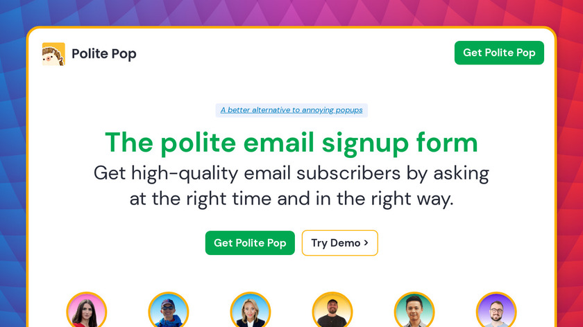 Polite Pop Landing Page