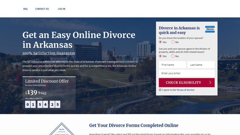 Online Arkansas Divorce Landing Page