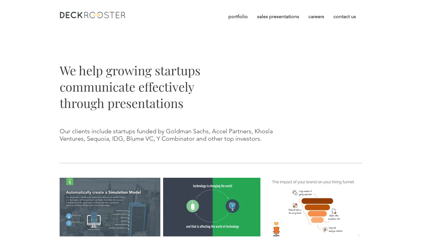 Deck Rooster Landing page