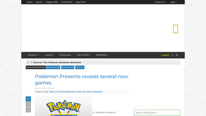 The Pokémon Database Newsfeed image