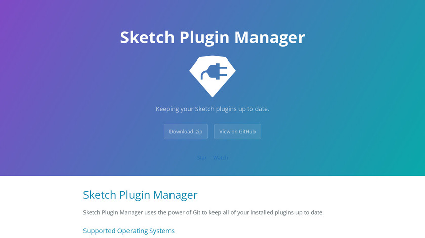 Sketch Plugin Manager Landing Page