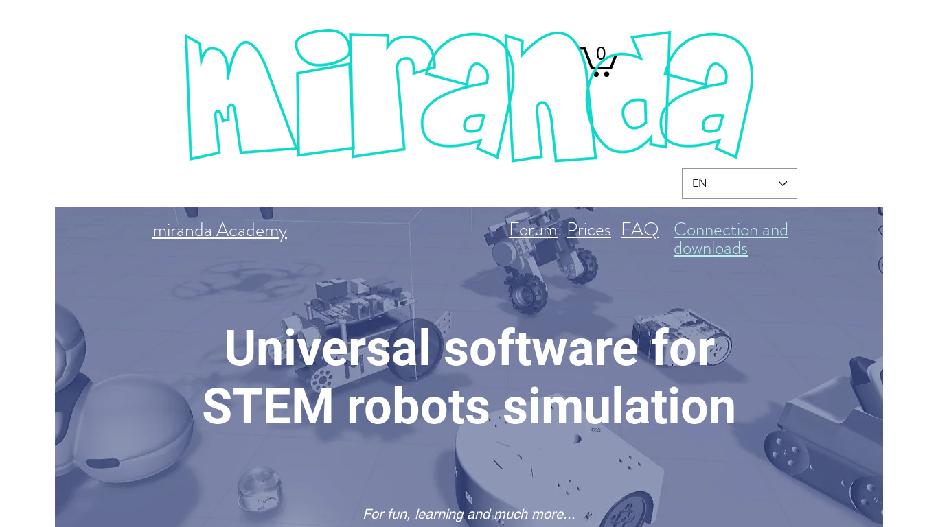 miranda software Landing page