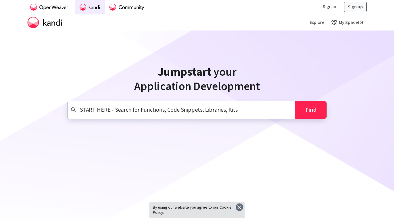 kandi Landing page