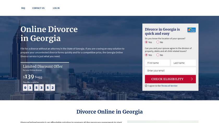 Online Divorce Georgia Landing Page