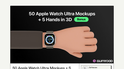 3D Apple Watch Ultra Mockups image