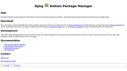 Debian package management system image