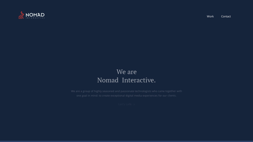 Nomad Interactive Landing Page