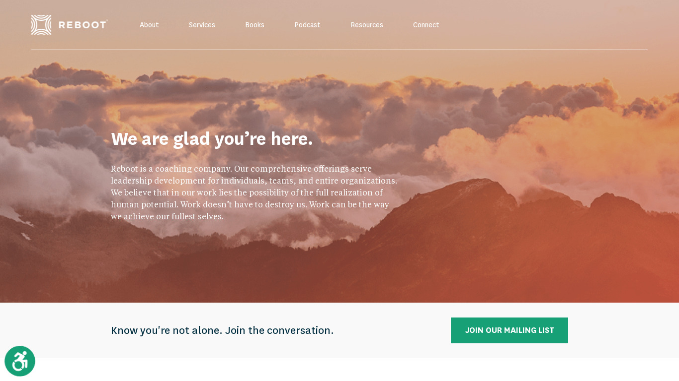 RebootHQ Landing page