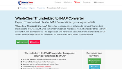 WholeClear Thunderbird to IMAP Converter image