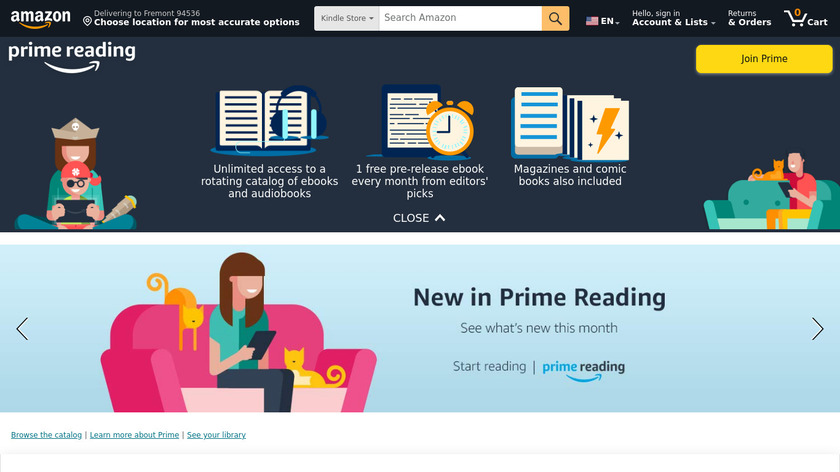 Prime Reading Landing Page