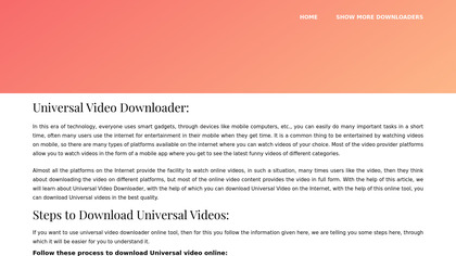 Universal Video Downloader image