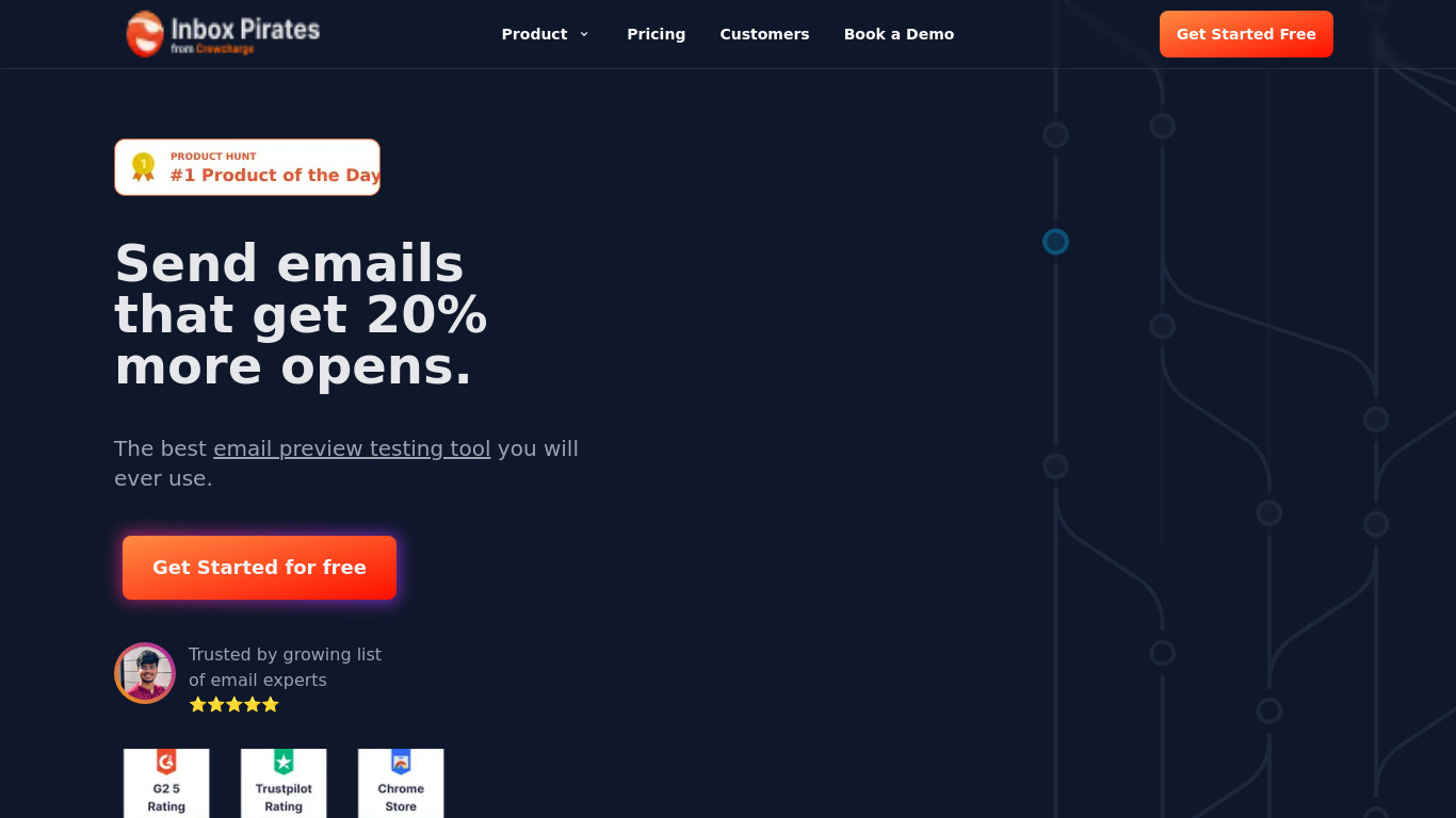 Email Testing By Inbox Pirates Landing page