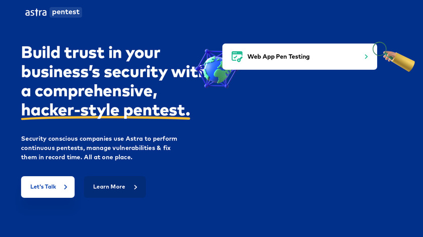 Astra Pentest Landing Page