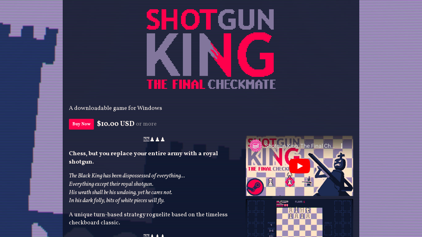 Shotgun King Landing page