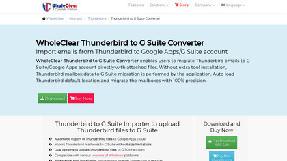 WholeClear Thunderbird to GSuite Converter image